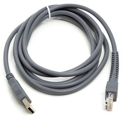 Купити Кабель для сканерів штрих-коду PowerPlant USB (M) - RJ45 (M), 1 м (CA911905) в Україні