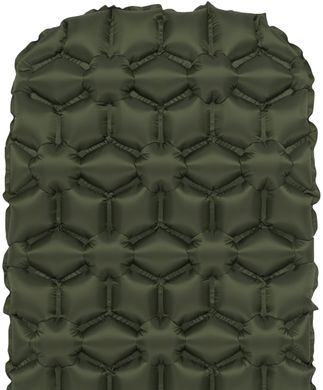 Купити Килимок надувний Highlander Nap-Pak Inflatable Sleeping Mat 5 cm Olive (AIR071) в Україні