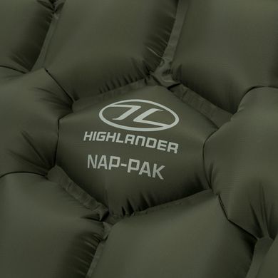 Купити Килимок надувний Highlander Nap-Pak Inflatable Sleeping Mat 5 cm Olive (AIR071) в Україні