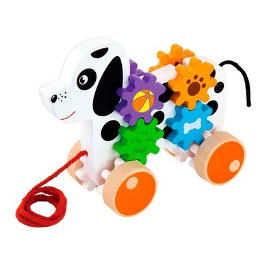 Купить Деревянная каталка Viga Toys Собачка с шестернями (50977) в Украине