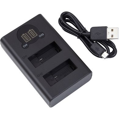 Купить Зарядное устройство с дисплеем PowerPlant GoPro DL-AHDBT901 для двух аккумуляторов (CH980352) в Украине