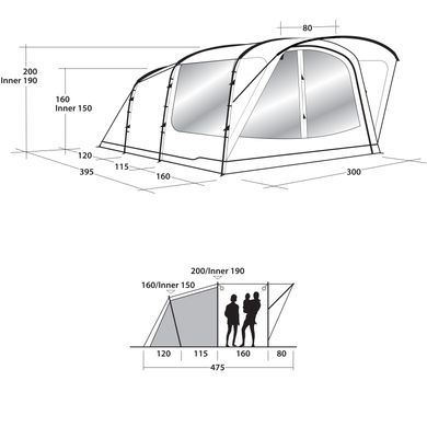 Купить Палатка Outwell Oakwood 5 Green (111209) в Украине