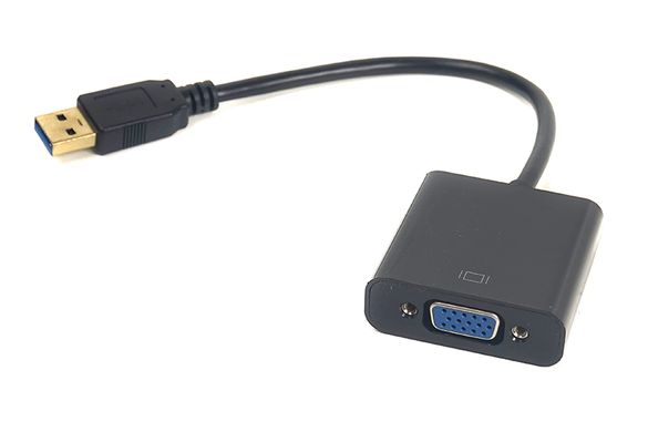 Купить Кабель-переходник PowerPlant USB 3.0 M - VGA F (CA910380) в Украине