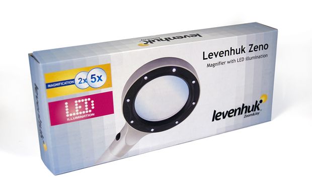 Купити Лупа Levenhuk Zeno 400, 2/4x, 88/21 мм, 2 LED, метал в Україні