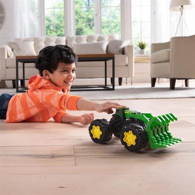 Купить Машинка Трактор John Deere Kids Monster Treads с ковшом и большими колесами (47327) в Украине