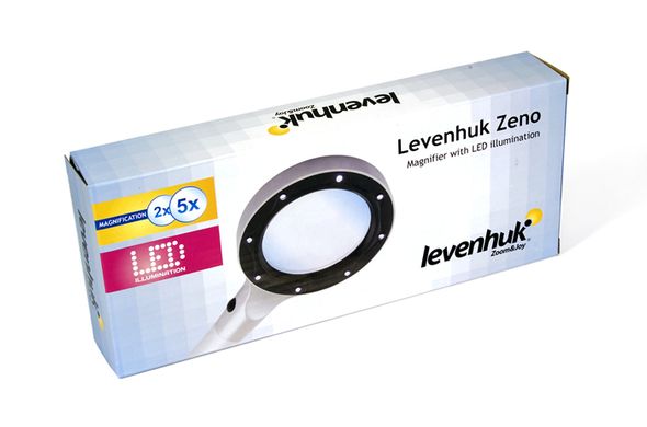 Купити Лупа Levenhuk Zeno 500, 3,5x, 56 мм, 8 LED, метал в Україні