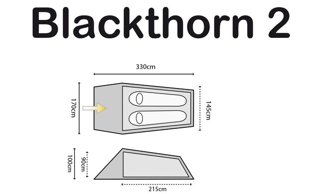 Купити Намет двомісний Highlander Blackthorn 2 HMTC (TEN132-HC) в Україні