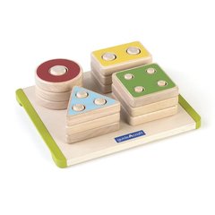 Купить Деревянная логическая пирамидка Guidecraft Manipulatives Фигуры геометрии (G6738) в Украине