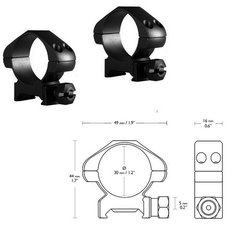 Купить Кольца Hawke Precision 30mm/Weaver/Medium (23006) в Украине