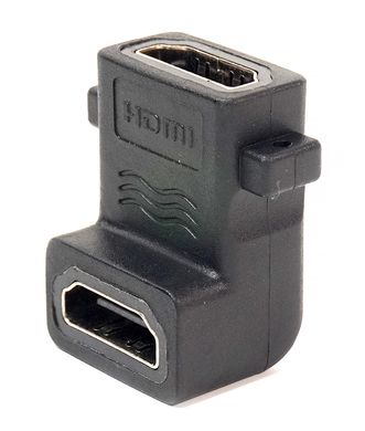 Купити Перехідник PowerPlant HDMI AF - HDMI AF, панельний кутовий (KD00AS1304) в Україні