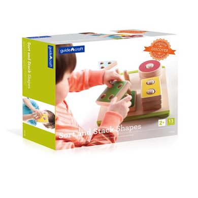 Купить Деревянная логическая пирамидка Guidecraft Manipulatives Фигуры геометрии (G6738) в Украине