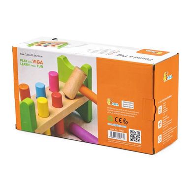 Купить Деревянная стучалка Viga Toys Гвозди (50827) в Украине