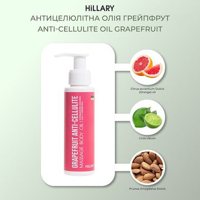 Купить Курс охлаждающих антицеллюлитных обертываний для тела Hillary Anti-Cellulite Pro (6 уп.) + Антицеллюлитное масло Грейпфрут Hillary Grapefruit в Украине