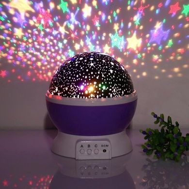 Купити Дитячий обертаємий нічник-проектор зоряне небо Good Idea Фіолетовий (hub_JWqv15145) в Україні