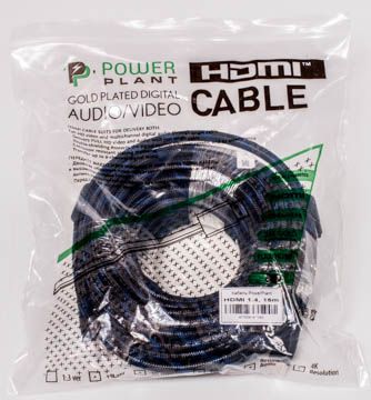 Купить Видео кабель PowerPlant HDMI - HDMI, 10м, позолоченные коннекторы, 1.4V, Nylon, Double ferrites (KD00AS1205) в Украине