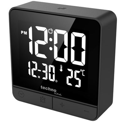 Купить Часы настольные Technoline WT375 Black (WT375) в Украине