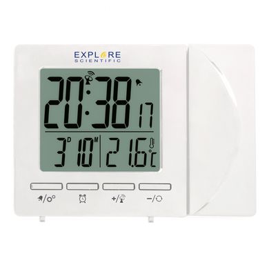 Купить Часы проекционные Explore Scientific Projection RC Alarm White (RDP1001GYELC2) в Украине
