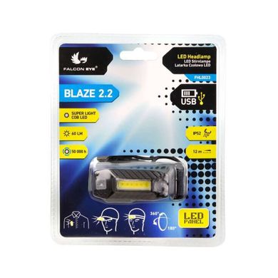 Купити Ліхтар налобний Falcon Eye Blaze 2.2 (60 Lm) USB Rechargeable (FHL0023) в Україні