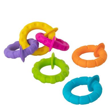 Купить Набор прорезывателей Fat Brain Toys pipSquigz Ringlets Гибкие колечки (F250ML) в Украине