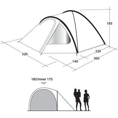 Купить Палатка Outwell Haze 5 Grey (111160) в Украине