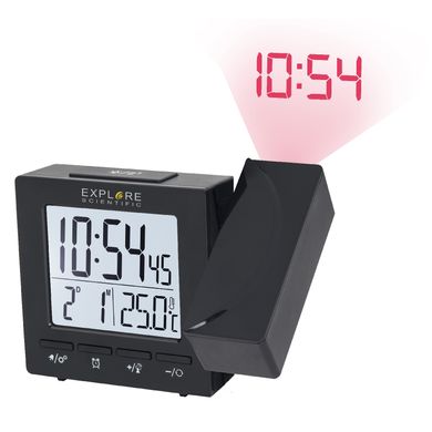 Купить Часы проекционные Explore Scientific Projection RC Alarm Black (RDP1001CM3LC2) в Украине