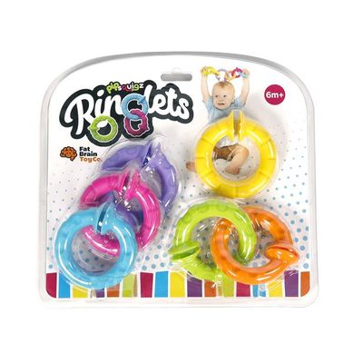 Купить Набор прорезывателей Fat Brain Toys pipSquigz Ringlets Гибкие колечки (F250ML) в Украине