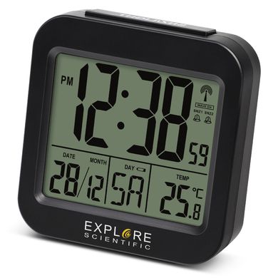 Купити Годинник настільний Explore Scientific Compact RC Alarm Black (RDC1008CM3000) в Україні