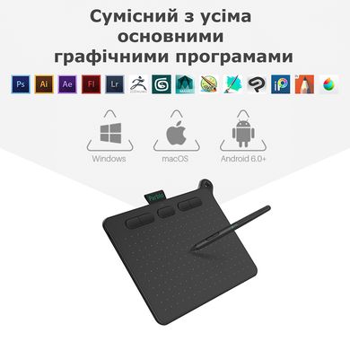 Купити Графічний планшет Parblo Ninos S, чорний (NINOSS) в Україні