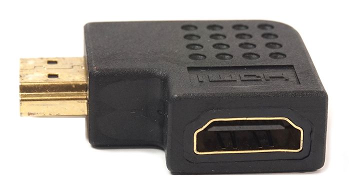 Купити Перехідник PowerPlant HDMI AF - HDMI AM, правий кут (KD00AS1302) в Україні