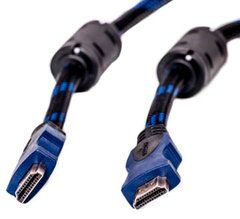 Купити Відео кабель PowerPlant HDMI - HDMI, 1.5м, позолочені конектори, 1.4V, Nylon, Double ferrites (KD00AS1200) в Україні
