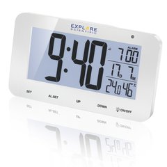 Годинник настільний Explore Scientific RC Alarm White (RDC1004GYELC2)