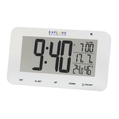 Купити Годинник настільний Explore Scientific RC Alarm White (RDC1004GYELC2) в Україні