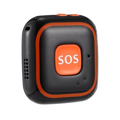 Купить GPS трекер для ребенка портативный с кнопкой SOS Badoo Security V28, черный в Украине