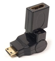 Купить Переходник PowerPlant HDMI AF – mini HDMI AM, 360 градусов (KD00AS1300) в Украине