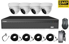 Купити Комплект відеоспостереження на 4 купольних камери високої роздільної здатності Longse XVRDA2104D4MD800 в Україні