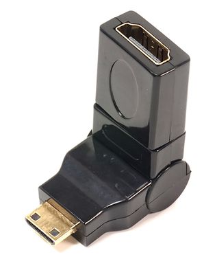 Купити Перехідник PowerPlant HDMI AF - mini HDMI AM, 360 градусів (KD00AS1300) в Україні