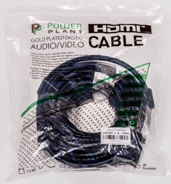 Купити Відео кабель PowerPlant HDMI - HDMI, 15м, позолочені конектори, 1.4V, Nylon, Double ferrites (KD00AS1206) в Україні