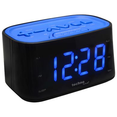 Купить Часы настольные с радио Technoline WT465 Black/Blue (WT465 синие) в Украине