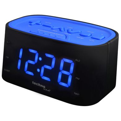 Купить Часы настольные с радио Technoline WT465 Black/Blue (WT465 синие) в Украине