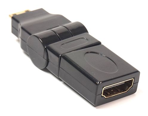 Купити Перехідник PowerPlant HDMI AF - mini HDMI AM, 360 градусів (KD00AS1300) в Україні
