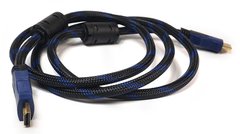 Купить Видео кабель PowerPlant HDMI - HDMI, 1.5м, позолоченные коннекторы, 1.4V, Nylon (KD00AS1180) в Украине