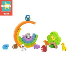 Купить Деревянная игра-балансир Viga Toys Радуга (44590) в Украине