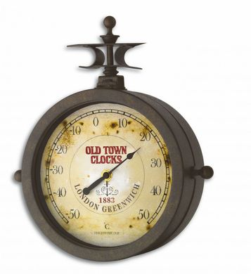 Купить Часы настенные с термометром TFA «Nostalgia» 603011, металл в Украине
