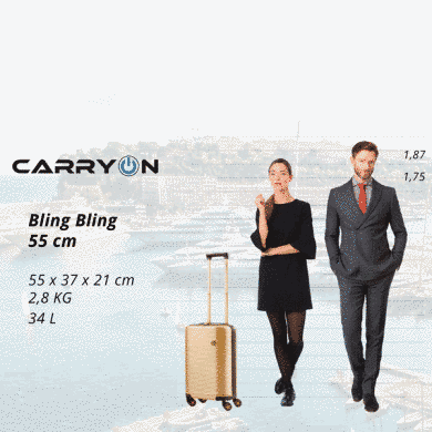 Купити Валіза CarryOn Bling Bling (S) Champagne (502280 -S) в Україні