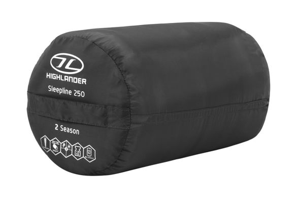 Купить Спальный мешок Highlander Sleepline 250 Mummy/+5°C Charcoal Left (SB035-CH) в Украине