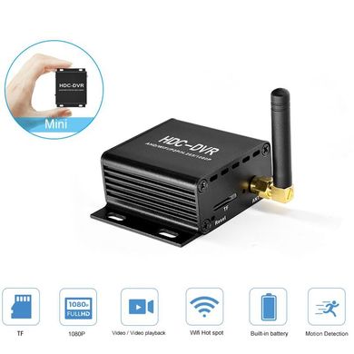 Купити Міні відеореєстратор для відеоспостереження з wifi на 1 камеру до 2 Мп із записом на SD карту до 256 Гб Pegatan HDC-DVR в Україні