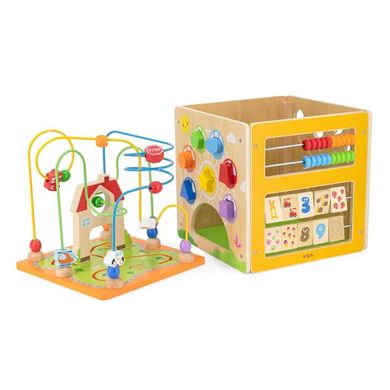 Купить Бизикуб деревянный Viga Toys 5 в 1 (44591) в Украине