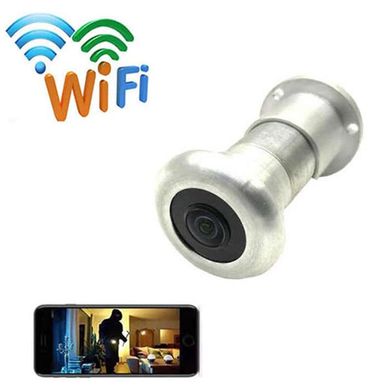 Купить Видеоглазок wifi c датчиком движения, подсветкой и записью HQCam 405B, 2 Мп, серебристый в Украине