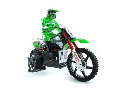 Купить Радиоуправляемая модель Мотоцикл 1:4 Himoto Burstout MX400 Brushed (зеленый) в Украине