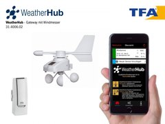 Купити Вимірювач швидкості та напрямку вітру для смартфонів TFA 31400602 WeatherHub в Україні